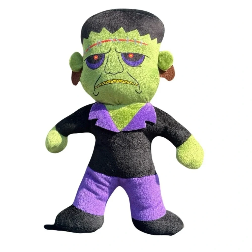 Kellytoy Frankenstein‎ Monster Plush Halloween Toy Small Green Purple Black
